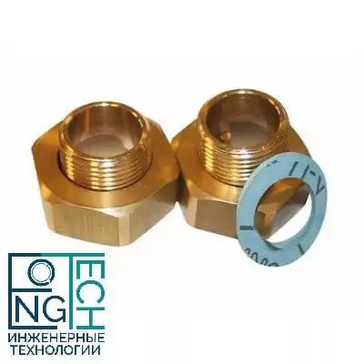 Комплект фитингов: 2 гайки, 2 патрубка, 2 прокладки Ду 15 с наружной резьбой Danfoss Комплект фитингов: 2 гайки, 2 патрубка, 2 прокладки Ду 15 с наружной резьбой Danfoss Казань