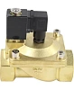Клапан электромагнитный DN.ru VS400-ET-NC-220VAC 2″ Ду50 Ру16, соленоидный двухходовой, корпус - латунь, уплотнение - EPDM, резьбовой, нормально-закрытый, пилотный, катушка - 220В Казань
