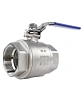 Кран шаровой DN.ru BV3232P(2pс)-FP-T-H Ду65 Ру40 полнопроходной двухходовой, нержавеющая сталь 316 CF8M, внутренняя резьба, уплотнение - PTFE, ручка-рычаг Казань
