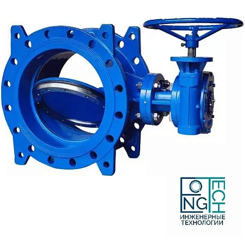 Затвор дисковый поворотный фланцевый двухэксцентриковый чугунный с чугунным диском манжета EPDM с редуктором Benarmo Ду200-1200 Ру10/16 Затвор дисковый поворотный фланцевый двухэксцентриковый чугунный с чугунным диском манжета EPDM с редуктором Benarmo Ду200-1200 Ру10/16 Казань