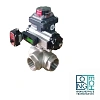 Кран шаровый нержавеющий с пневмоприводом ABRA BV15T одностороннего действия (с пружинным возвратом) ArTorq PA SR (-20°C...+80°C) Ду 15-80 Казань