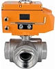 Кран шаровой DN.ru BV3232P(4pc)-SP-3WT-T-ISO-H Ду20 Ру63 стандартнопроходной T-тип, трехходовой, нержавеющая сталь, внутренняя резьба, уплотнение - PTFE, с эл. приводом DN.ru E34-N-005EM-O1-220VAC-У1 Казань