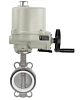 Затвор дисковый поворотный DN.ru WBV3232P-2W-Fb-H Ду150 Ру16, корпус - нержавеющая сталь 316L, диск - нержавеющая сталь 316L, уплотнение - PTFE, с электроприводом ГЗ-ОФ-300/28М 220В Казань