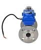 Кран шаровой DN.ru BV3232P(3pc)-FP-F-ISO-H Ду32 Ру40 трехсоставной из нержавеющей стали SS316, фланцевый, уплотнение - PTFE, полнопроходной с электроприводом DN.ru QT-N-003EM-O1-12VDC-У1 blue Казань