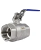 Кран шаровой DN.ru BV3232P(2pс)-FP-T-H Ду32 Ру63 полнопроходной двухходовой, нержавеющая сталь 316 CF8M, внутренняя резьба, уплотнение - PTFE, ручка-рычаг Казань