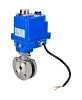 Кран шаровой DN.ru BV3232P-FP-Fb-ISO-H Ду15 Ру16 полнопроходной двухходовой, нержавеющая сталь SS316, межфланцевый, уплотнение - PTFE, с электроприводом QT-N-003EM-O1-220VAC-У1 blue Казань
