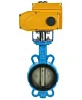 Затвор дисковый поворотный DN.ru WBV1413E-2W-Fb-H Ду100 Ру16, корпус - чугун GGG50, диск - чугун GGG40, уплотнение - EPDM, с электроприводом DN.ru QT-N-010EM-A1-220VAC-У1 220В (4-20мА) HARK Казань