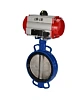 Затвор дисковый поворотный DN.ru WBV1413E-2W-Fb-H Ду200 Ру16, корпус - чугун GGG50, диск - чугун GGG40, уплотнение - EPDM, с пневмоприводом DN.ru PA-DA-130 и пневмораспределителем 4М310-08 24В NAMUR Казань