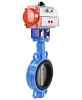 Затвор дисковый поворотный DN.ru WBV1413E-2W-Fb-H Ду40 Ру16, корпус - чугун GGG50, диск - чугун GGG40, уплотнение - EPDM, 9х9, F05, с пневмоприводом DN.ru PA-SA-083 с возвратными пружинами Казань