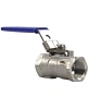 Кран шаровой DN.ru BV3232P-SP-T-H Ду15 Ру63 стандартнопроходной двухходовой, нержавеющая сталь SS316, внутренняя резьба, уплотнение - PTFE, ручка-рычаг Казань