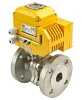 Кран шаровой DN.ru BV3232P(2pc)-FP-F-ISO-H Ду25 Ру40, корпус - сталь 316, уплотнение - PTFE, полнопроходной фланцевый с электроприводом QT-N-003EM-O1-220VAC-У1 Казань