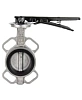 Затвор дисковый поворотный DN.ru WBV3232N-2W-Fb-H Ду80 Ру16 межфланцевый, корпус - нержавеющая сталь 316L, диск - нержавеющая сталь 316L, уплотнение - NBR, с рукояткой, квадрат 9х9, F05 Казань