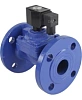 Клапан электромагнитный DN.ru VS610-EF-NC-220VAC Ду40 Ру10, соленоидный двухходовой, корпус - чугун, уплотнение - EPDM, фланцевый, нормально-закрытый, пилотный, катушка - 220В Казань