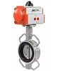 Затвор дисковый поворотный DN.ru WBV3232V-2W-Fb-H Ду250 Ру16, корпус - нержавеющая сталь, диск - нержавеющая сталь, уплотнение - VITON, с пневмоприводом DN.ru PA-SA-210 с возвратными пружинами Казань