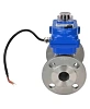 Кран шаровой DN.ru BV3232P(3pc)-FP-F-ISO-H Ду15 Ру40 трехсоставной из нержавеющей стали SS316, фланцевый, уплотнение - PTFE, полнопроходной с электроприводом DN.ru QT-N-003EM-O1-24VDC-У1 blue Казань