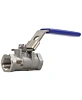 Кран шаровой DN.ru BV3232P-SP-T-H Ду8 Ру63 стандартнопроходной двухходовой, нержавеющая сталь SS316, внутренняя резьба, уплотнение - PTFE, ручка-рычаг Казань