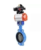 Затвор дисковый поворотный DN.ru WBV1432N-2W-Fb-H Ду200 Ру16, корпус - чугун GGG50, диск - нержавеющая сталь 316L, уплотнение - NBR, с пневмоприводом DN.ru PA-SA-160 с возвратными пружинами, с БКВ APL-510N-EX Казань